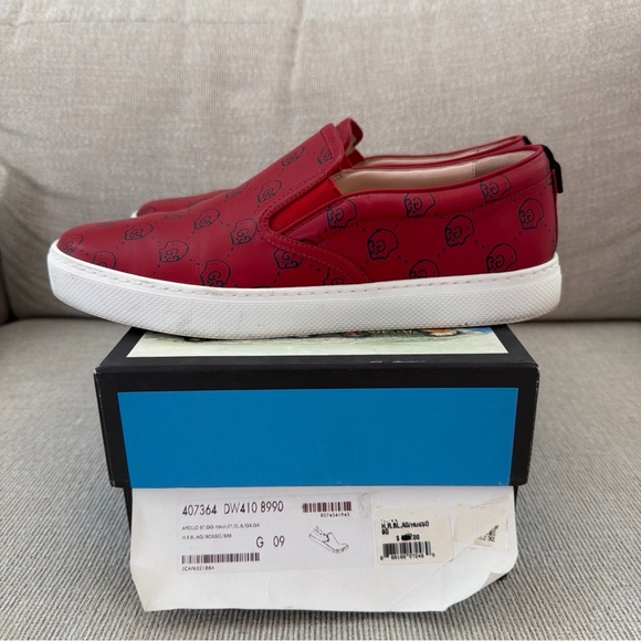 Gucci x Gucci Ghost GG Skull Red Slip-On Men’s Shoes